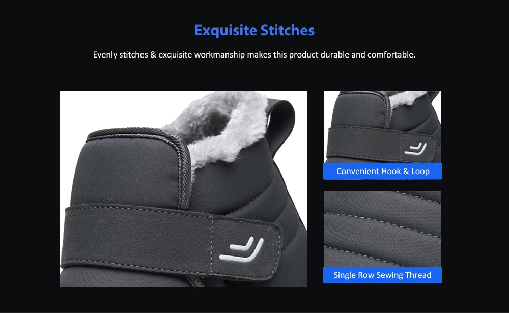 AILADUN Men Mid-high Keep Warm Snow Boots Large Size Casual Outdoor Shoes- Black EU 42 AILADUN Men Mid-high Keep Warm Snow Boots Large Size Casual Outdoor Shoes- Black EU 42