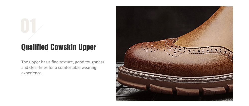 AILADUN Men Breathable Thick Bottom Short Boots Casual British Style Holes Shoes- Cinnamon EU 43 AILADUN Men Breathable Thick Bottom Short Boots Casual British Style Holes Shoes- Cinnamon EU 43