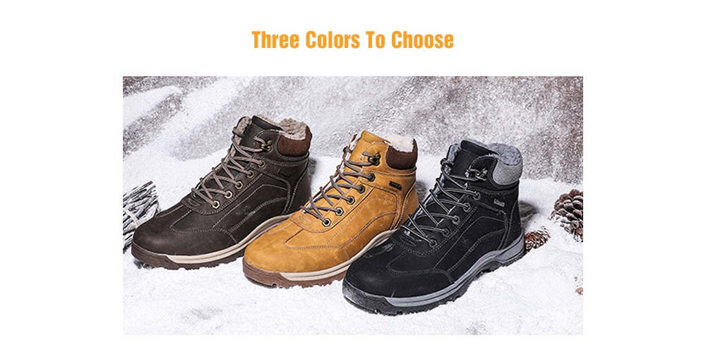 AILADUN Male Plus Velvet Slip Resistant Casual Boots Outdoor Sports Shoes Striped Laces- Yellow EU 43 AILADUN Male Plus Velvet Slip Resistant Casual Boots Outdoor Sports Shoes Striped Laces- Yellow EU 43