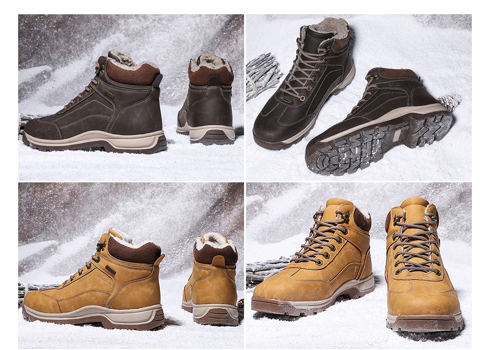 AILADUN Male Plus Velvet Slip Resistant Casual Boots Outdoor Sports Shoes Striped Laces- Yellow EU 43 AILADUN Male Plus Velvet Slip Resistant Casual Boots Outdoor Sports Shoes Striped Laces- Yellow EU 43