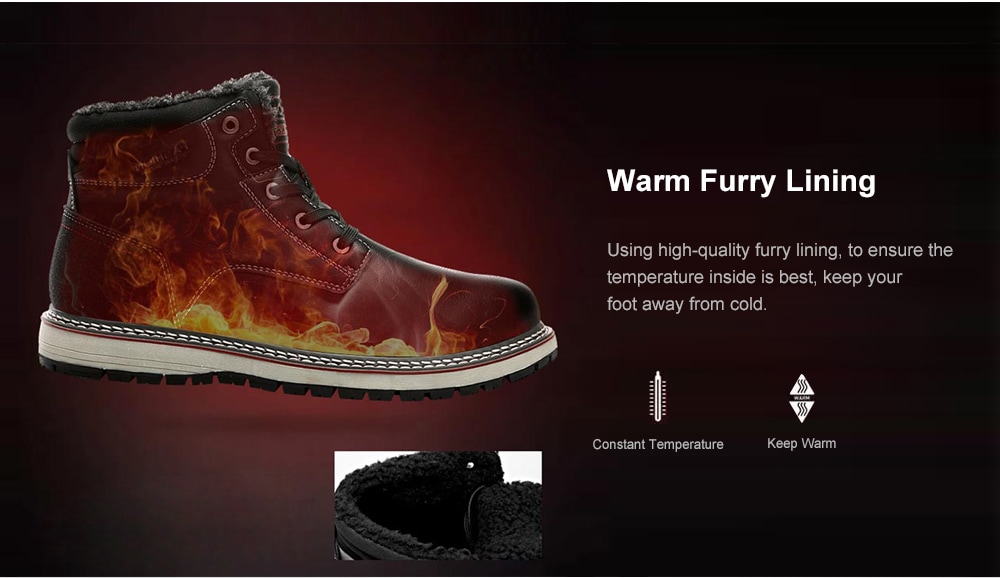 SENBAO Men's Winter Plus Velvet High-top Boots Outdoor Keep Warm Shoes- Deep Brown EU 42 SENBAO Men's Winter Plus Velvet High-top Boots Outdoor Keep Warm Shoes- Deep Brown EU 42