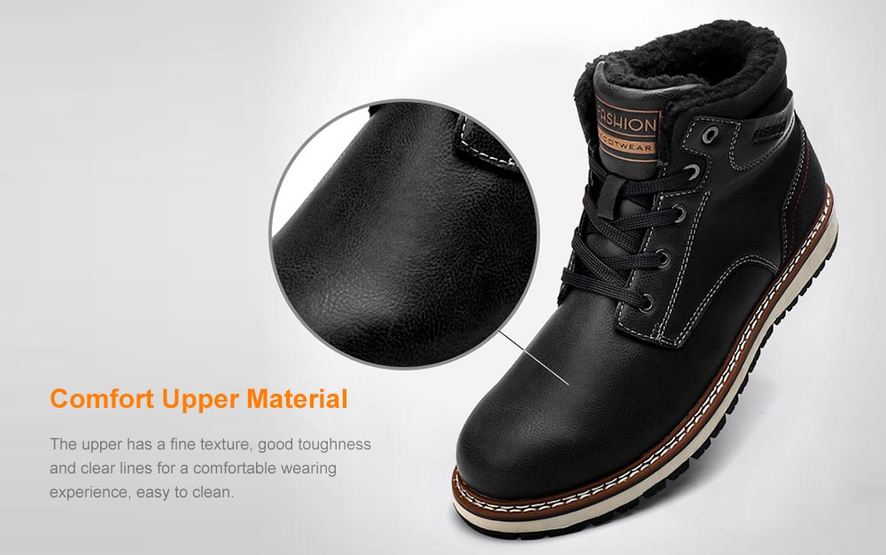 SENBAO Men's Winter Plus Velvet High-top Boots Outdoor Keep Warm Shoes- Deep Brown EU 42 SENBAO Men's Winter Plus Velvet High-top Boots Outdoor Keep Warm Shoes- Deep Brown EU 42