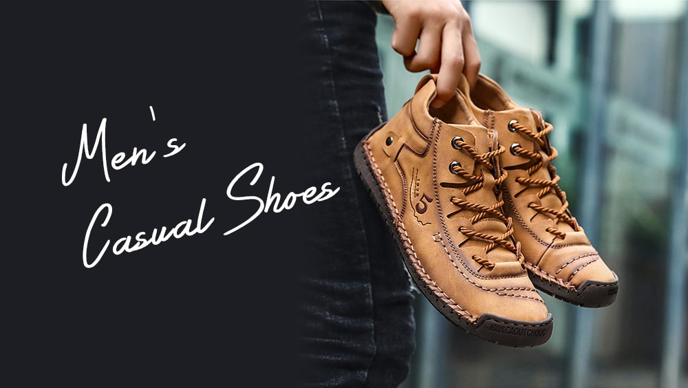Super Fiber Large Size Breathable Men Outdoor Casual Shoes- Golden brown EU 41 Super Fiber Large Size Breathable Men Outdoor Casual Shoes- Golden brown EU 41