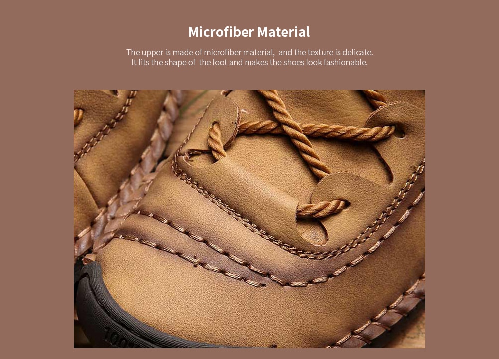 Super Fiber Large Size Breathable Men Outdoor Casual Shoes- Golden brown EU 41 Super Fiber Large Size Breathable Men Outdoor Casual Shoes- Golden brown EU 41