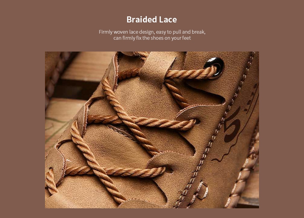 Super Fiber Large Size Breathable Men Outdoor Casual Shoes- Golden brown EU 41 Super Fiber Large Size Breathable Men Outdoor Casual Shoes- Golden brown EU 41