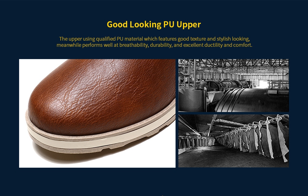 Male Plus Velvet Warm Winter Boots Casual Simple Stylish Shoes Zipper- Brown EU 41 Male Plus Velvet Warm Winter Boots Casual Simple Stylish Shoes Zipper- Brown EU 41