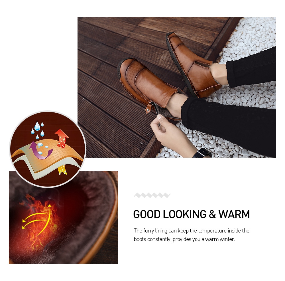 SENBAO Men's Lace-up Slip Resistant Casual Shoes Unique Zipper Design Anti-collision Toe- Sandy Brown EU 42 SENBAO Men's Lace-up Slip Resistant Casual Shoes Unique Zipper Design Anti-collision Toe- Sandy Brown EU 42