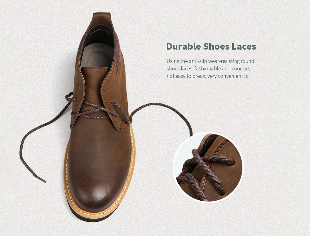 Men's Classic British Style Boots Casual Lace Up Shoes Durable- Brown EU 42 Men's Classic British Style Boots Casual Lace Up Shoes Durable- Brown EU 42