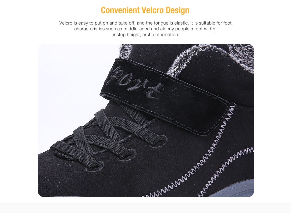 Men's Winter Suede Cotton Boots Round Toe Hiking Shoes- Deep Blue EU 41 Men's Winter Suede Cotton Boots Round Toe Hiking Shoes- Deep Blue EU 41