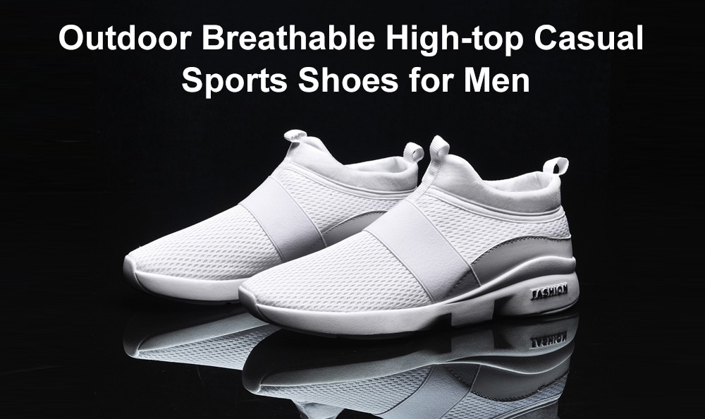 Outdoor Breathable High-top Casual Sports Shoes for Men- Chestnut Red 39 Outdoor Breathable High-top Casual Sports Shoes for Men- Chestnut Red 39