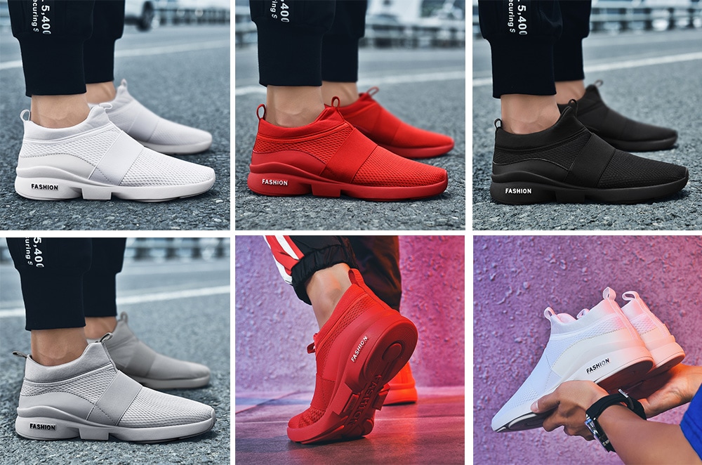 Outdoor Breathable High-top Casual Sports Shoes for Men- Chestnut Red 39 Outdoor Breathable High-top Casual Sports Shoes for Men- Chestnut Red 39