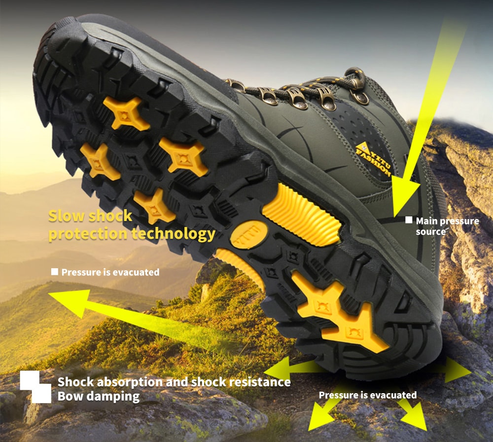 Men's High-top Hiking Shoes Fashion Comfortable Non-slip- Gray EU 41 Men's High-top Hiking Shoes Fashion Comfortable Non-slip- Gray EU 41
