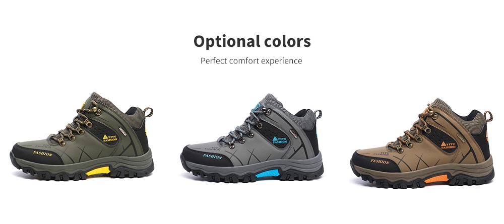 Men's High-top Hiking Shoes Fashion Comfortable Non-slip- Gray EU 41 Men's High-top Hiking Shoes Fashion Comfortable Non-slip- Gray EU 41