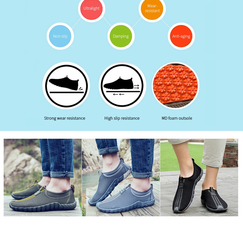 AILADUN Men's Mesh Fabric Slip-on Casual Shoes Ultra Light Breathable- Army Green EU 42 AILADUN Men's Mesh Fabric Slip-on Casual Shoes Ultra Light Breathable- Army Green EU 42