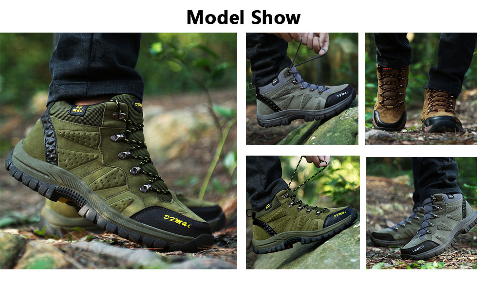 Outdoor Anti-slip Comfortable Casual Couple Hiking Shoes- Army Green 43 Outdoor Anti-slip Comfortable Casual Couple Hiking Shoes- Army Green 43