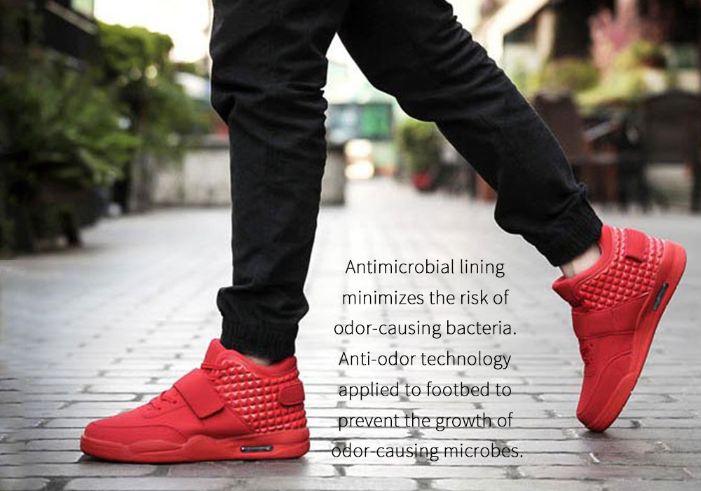 Men High-top Suede Upper Outdoor Sports Shoes- Chestnut Red 46 Men High-top Suede Upper Outdoor Sports Shoes- Chestnut Red 46