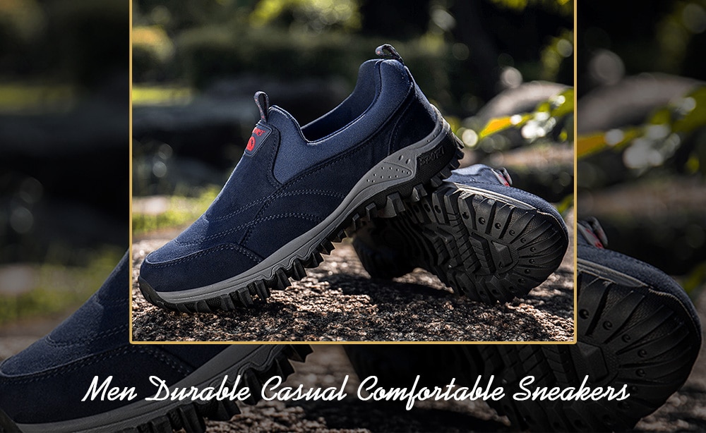 Men Leisure Sneakers Outdoor Anti-slip Slip-on Hiking Shoes- Lapis Blue EU 46 Men Leisure Sneakers Outdoor Anti-slip Slip-on Hiking Shoes- Lapis Blue EU 46