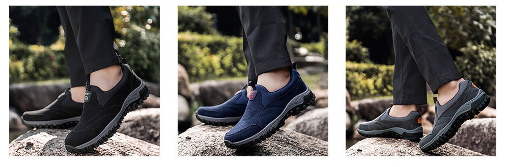 Men Leisure Sneakers Outdoor Anti-slip Slip-on Hiking Shoes- Lapis Blue EU 46 Men Leisure Sneakers Outdoor Anti-slip Slip-on Hiking Shoes- Lapis Blue EU 46