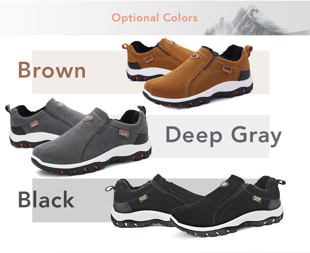 Men Plus Size Outdoor Slip-on Hiking Shoes- Deep Gray 40 Men Plus Size Outdoor Slip-on Hiking Shoes- Deep Gray 40