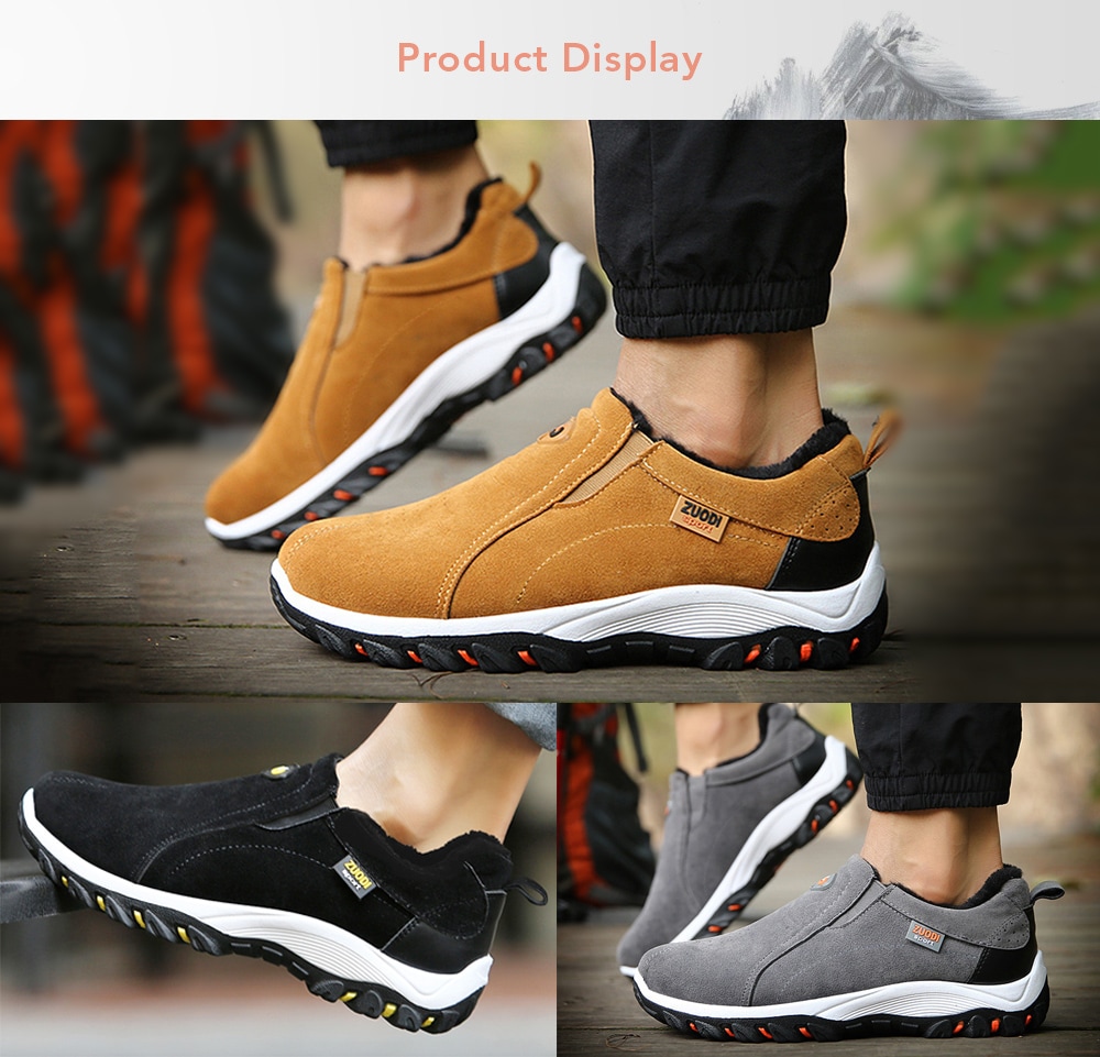 Men Plus Size Outdoor Slip-on Hiking Shoes- Deep Gray 40 Men Plus Size Outdoor Slip-on Hiking Shoes- Deep Gray 40