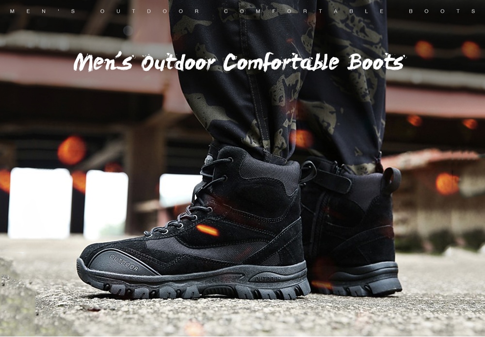 Men's Comfortable Foot Protects Large Size Boots- Army Green EU 45 Men's Comfortable Foot Protects Large Size Boots- Army Green EU 45