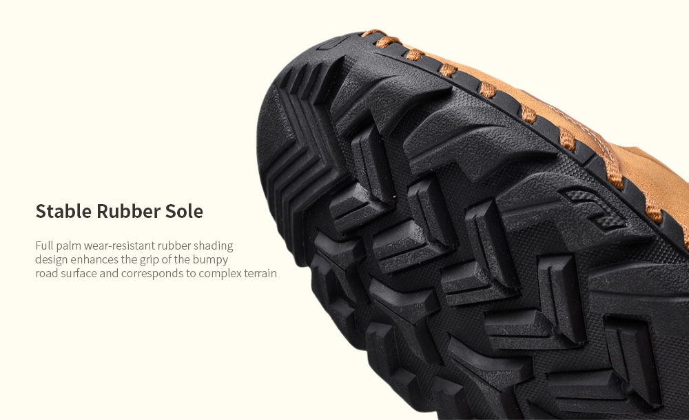 Men's Hand Stitching Lace-up Casual Shoes Anti-collision Toe Outdoor Mountaineering- Black EU 41 Men's Hand Stitching Lace-up Casual Shoes Anti-collision Toe Outdoor Mountaineering- Black EU 41