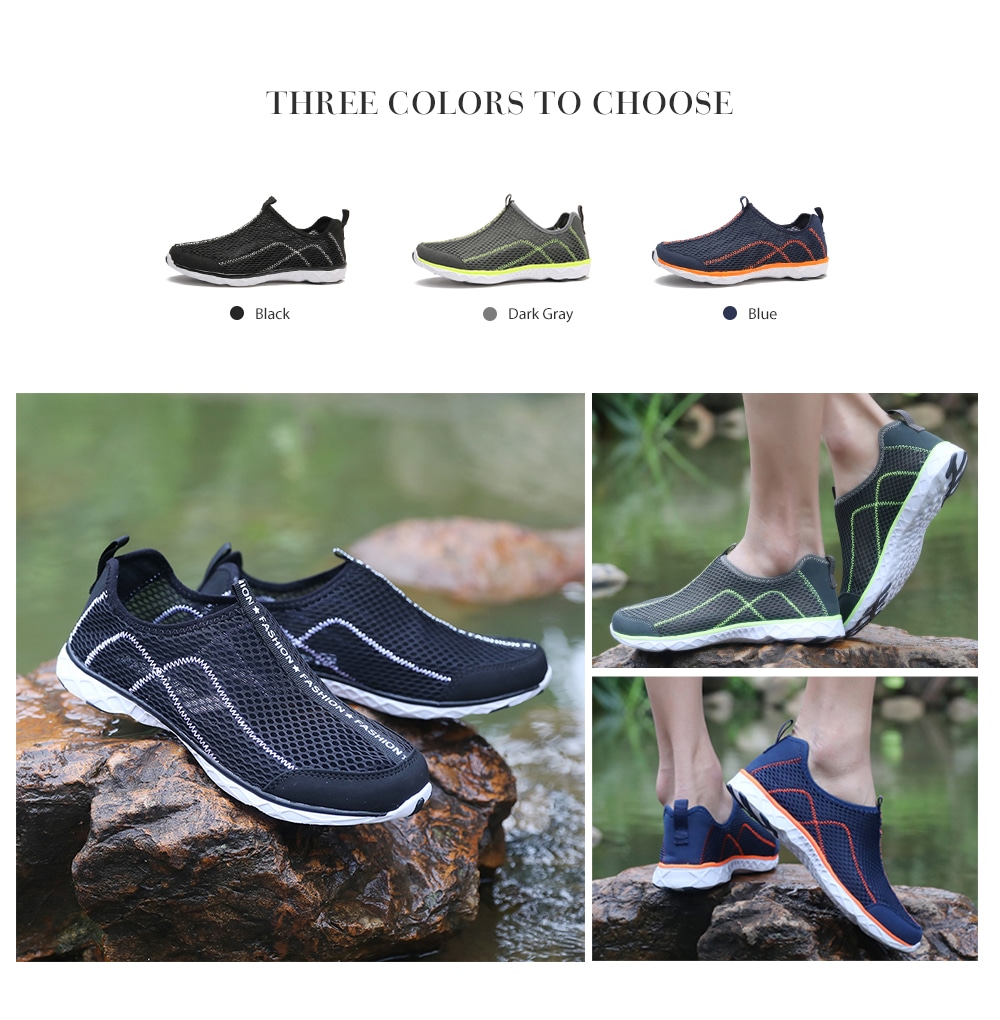 AILADUN Men's Mesh Fabric Ultralight Breathable Shoes Letter Print- Black EU 42 AILADUN Men's Mesh Fabric Ultralight Breathable Shoes Letter Print- Black EU 42