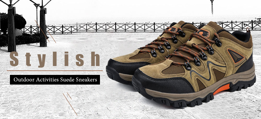 Stylish Outdoor Activities Suede Sneakers- Gray EU 39 Stylish Outdoor Activities Suede Sneakers- Gray EU 39
