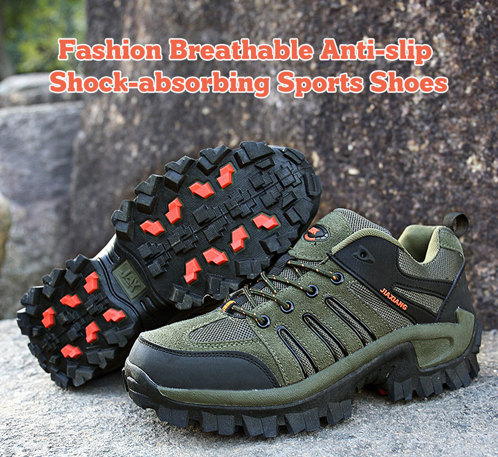 Fashion Breathable Anti-slip Shock-absorbing Sports Shoes for Men- Army Green 45 Fashion Breathable Anti-slip Shock-absorbing Sports Shoes for Men- Army Green 45